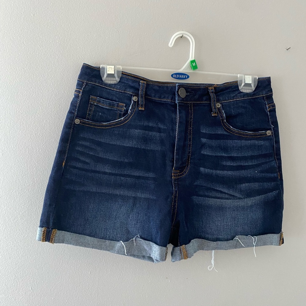 Aeropostale dark wash high waisted jean shorts